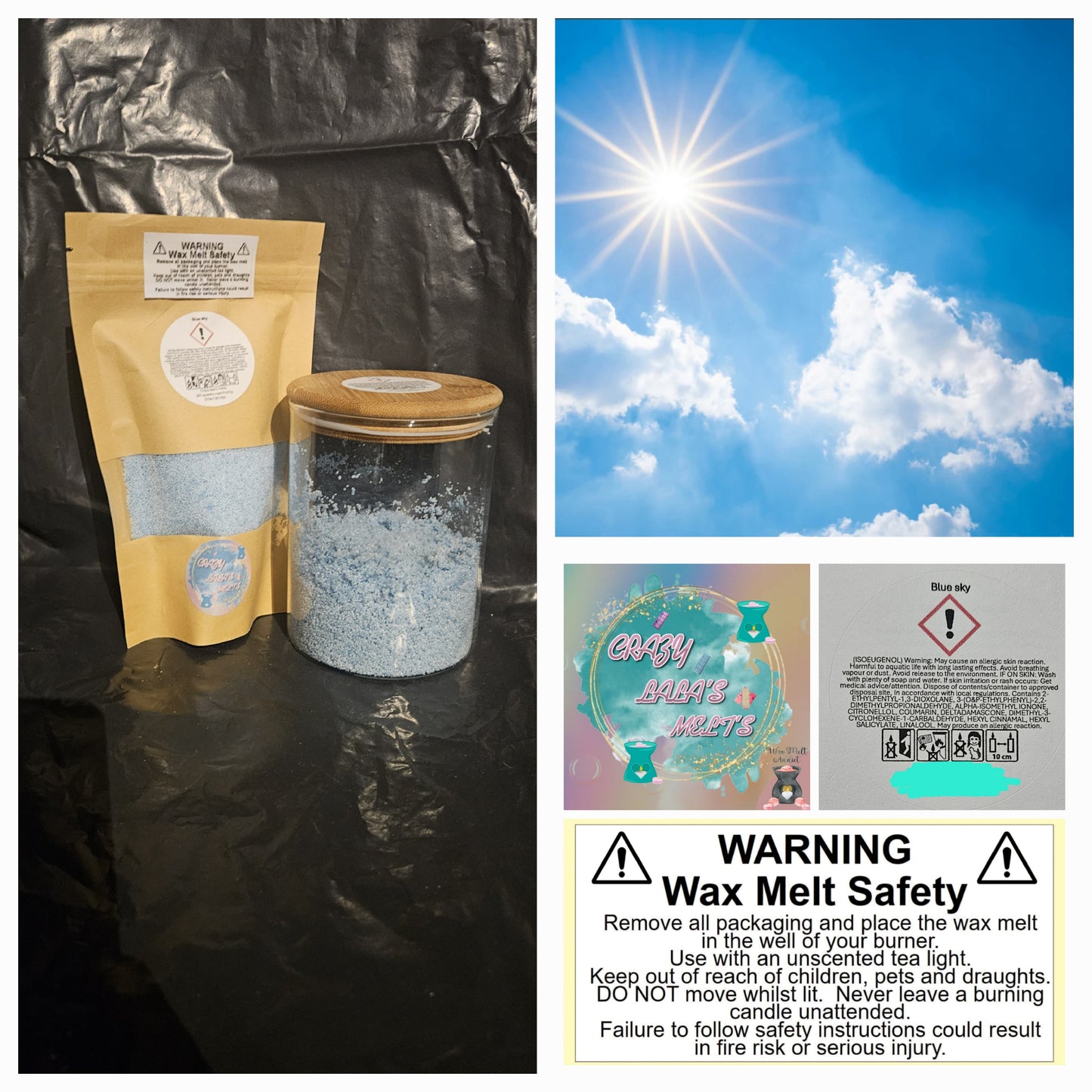 Blue sky wax melts snowwax crazy lala's melts