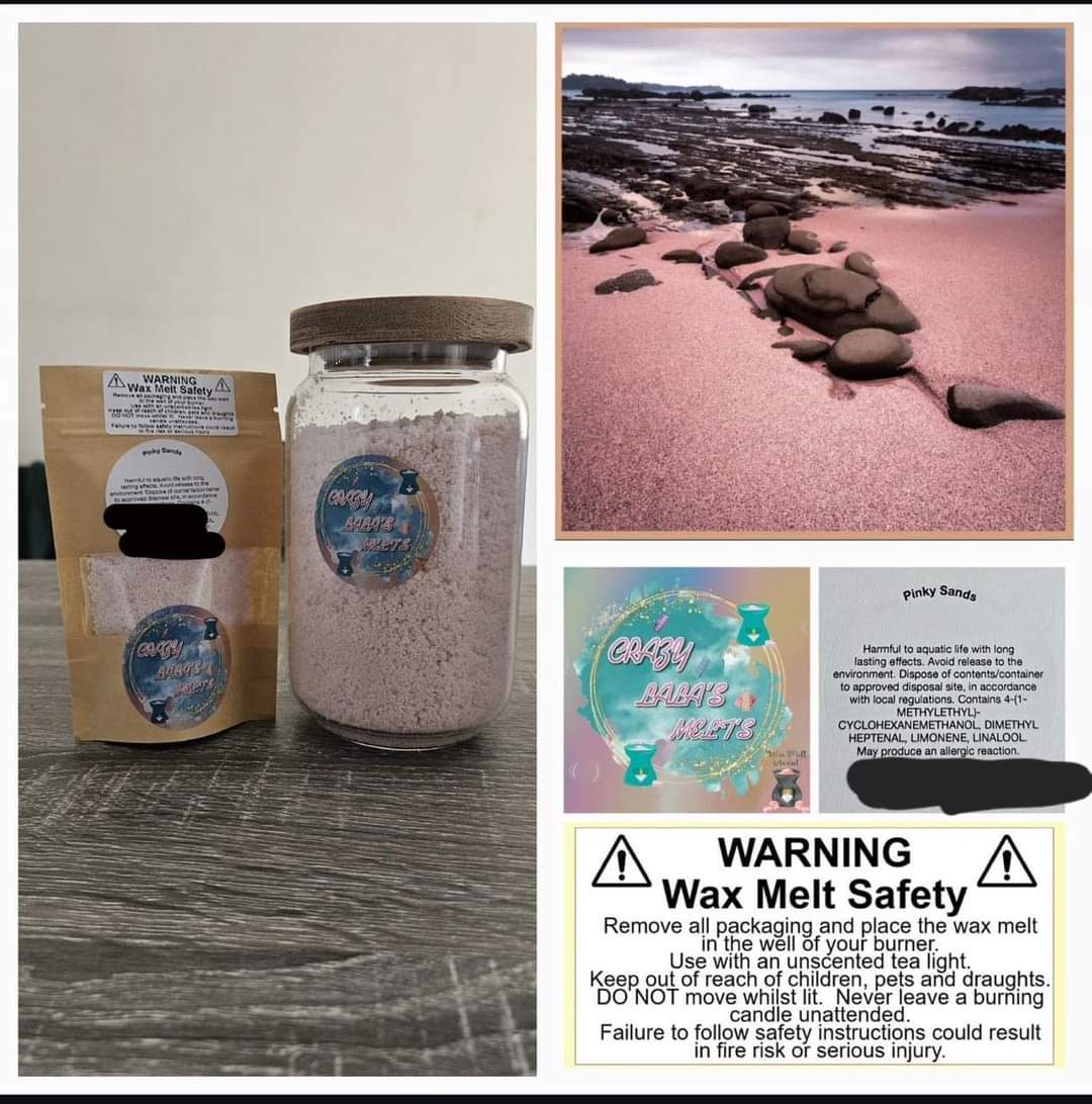 PINKY SANDS WAX MELTS SNOW WAX crazy lala's melts