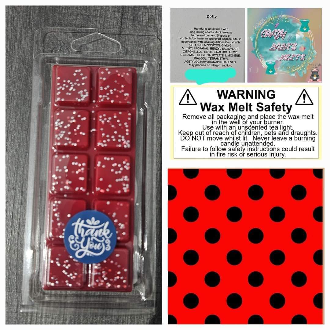DOTTY FOR HER WAX MELTS SNAPBARS crazy lala's melts