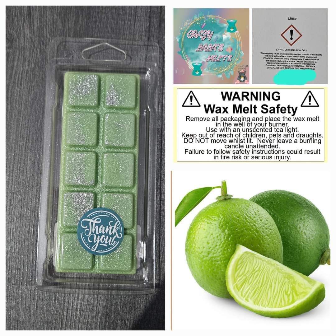 LIME WAX MELTS SNAPBARS crazy lala's melts