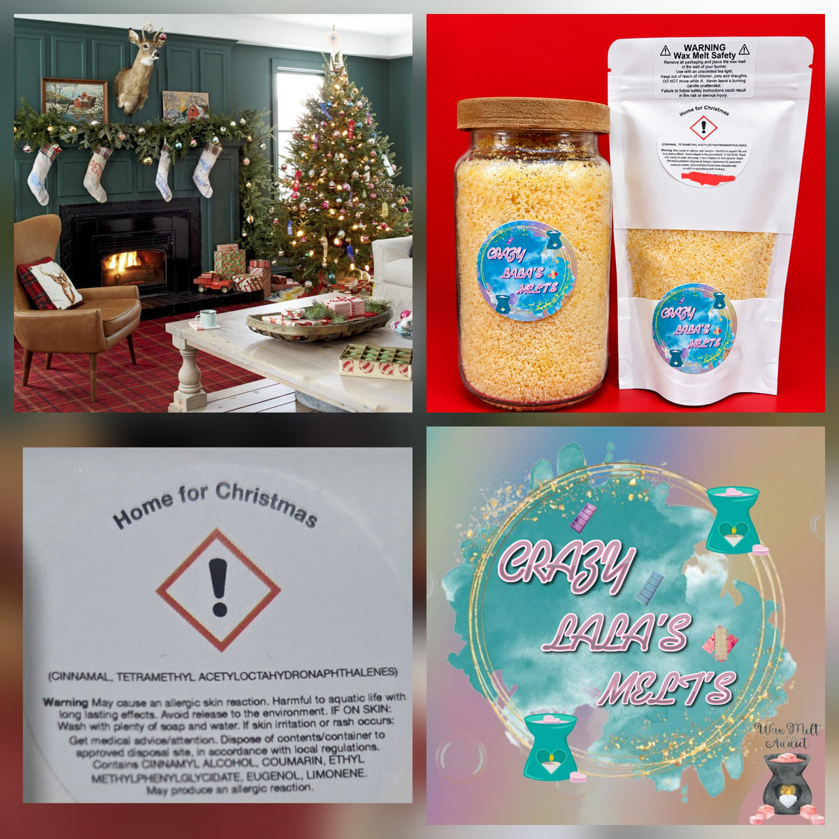 Crazy lala's melts wax melts snowwax home for Christmas