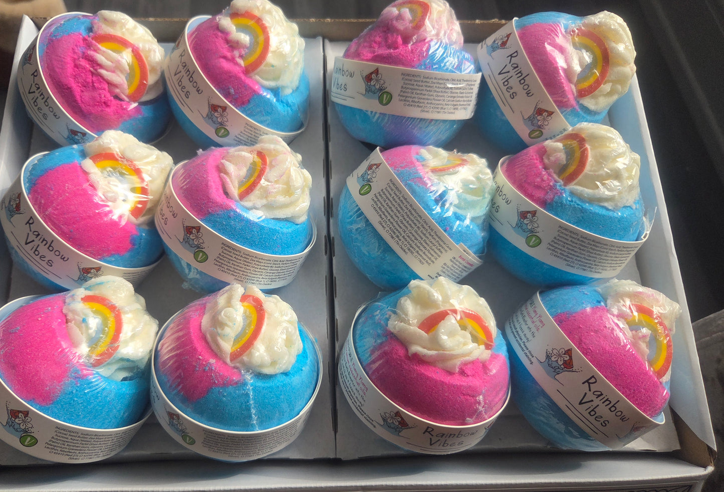 CRAZY LALA'S MELTS BATHBOMBS RAINBOW VIBES BATH BLASTERS BOMB COSMETICS