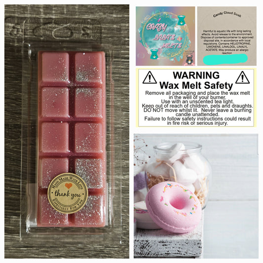 CANDY CLOUD SOAK wax melts snapbars crazy lala's melts