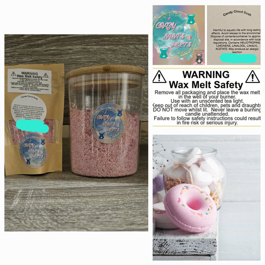 CANDY CLOUD SOAK wax melts snow wax crazy lala's melts