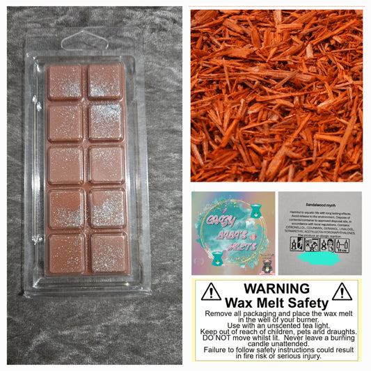 Sandalwood myrrh wax melt snapbars crazy lala's melts