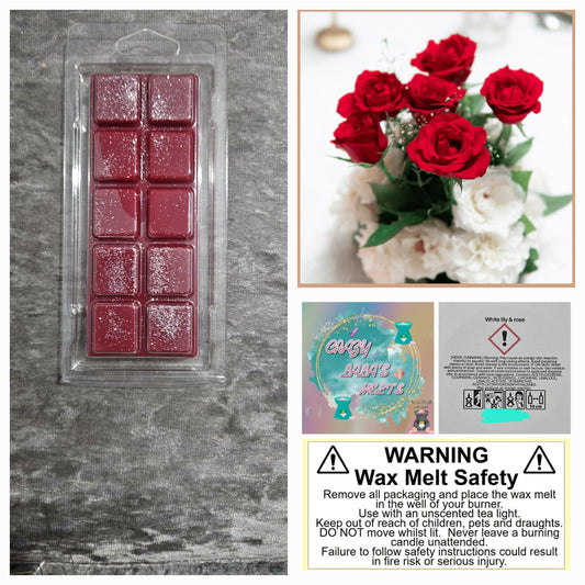 White lily rose wax melts snapbars crazy lala's melts