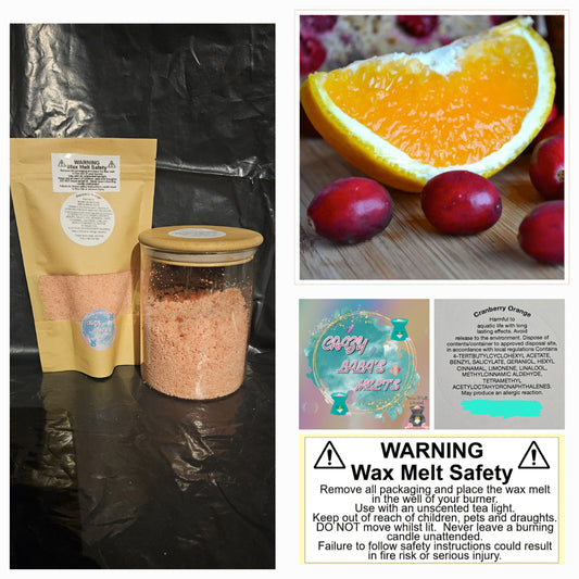 Cranberry orange wax melt snowwax crazy lala's melts
