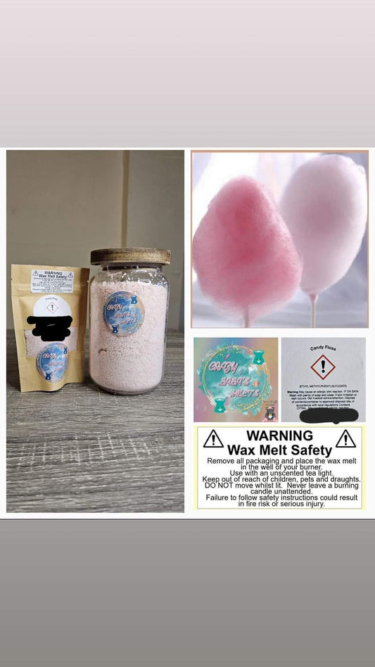 CANDY FLOSS WAX MELTS SNOW WAX crazy lala's melts