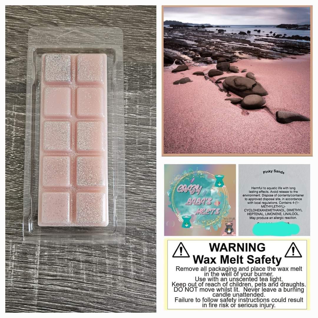 PINKY SANDS WAX MELTS SNAPBARS crazy lala's melts