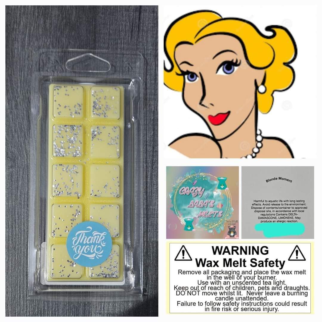 BLONDE MOMENT WAX MELTS SNAPBARS crazy lala's melts