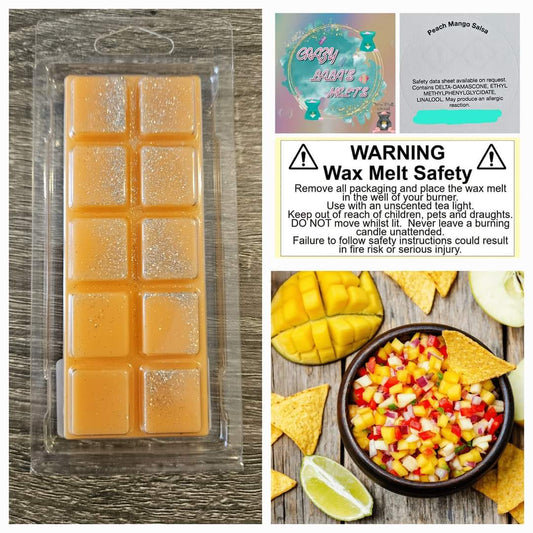 PEACH MANGO SALSA WAX MELTS SNAPBARS crazy lala's melts