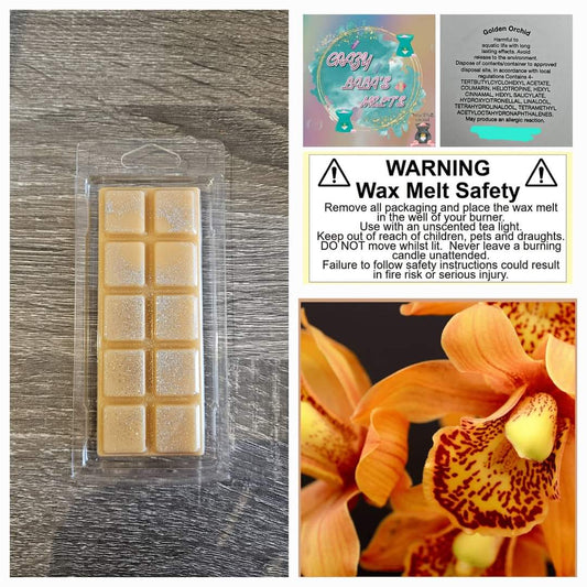 GOLDEN ORCHID WAX MELTS SNAPBARS crazy lala's melts