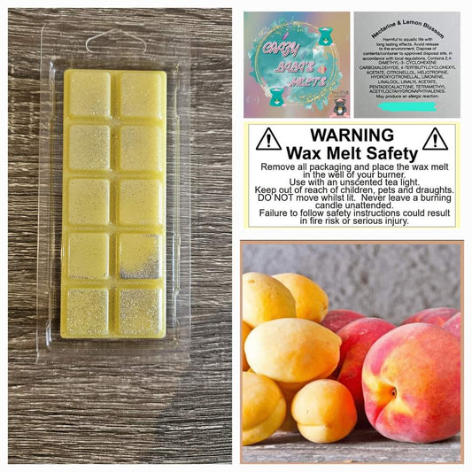 NECTARINE & LEMON BLOSSOM WAX MELTS SNAPBARS crazy lala's melts