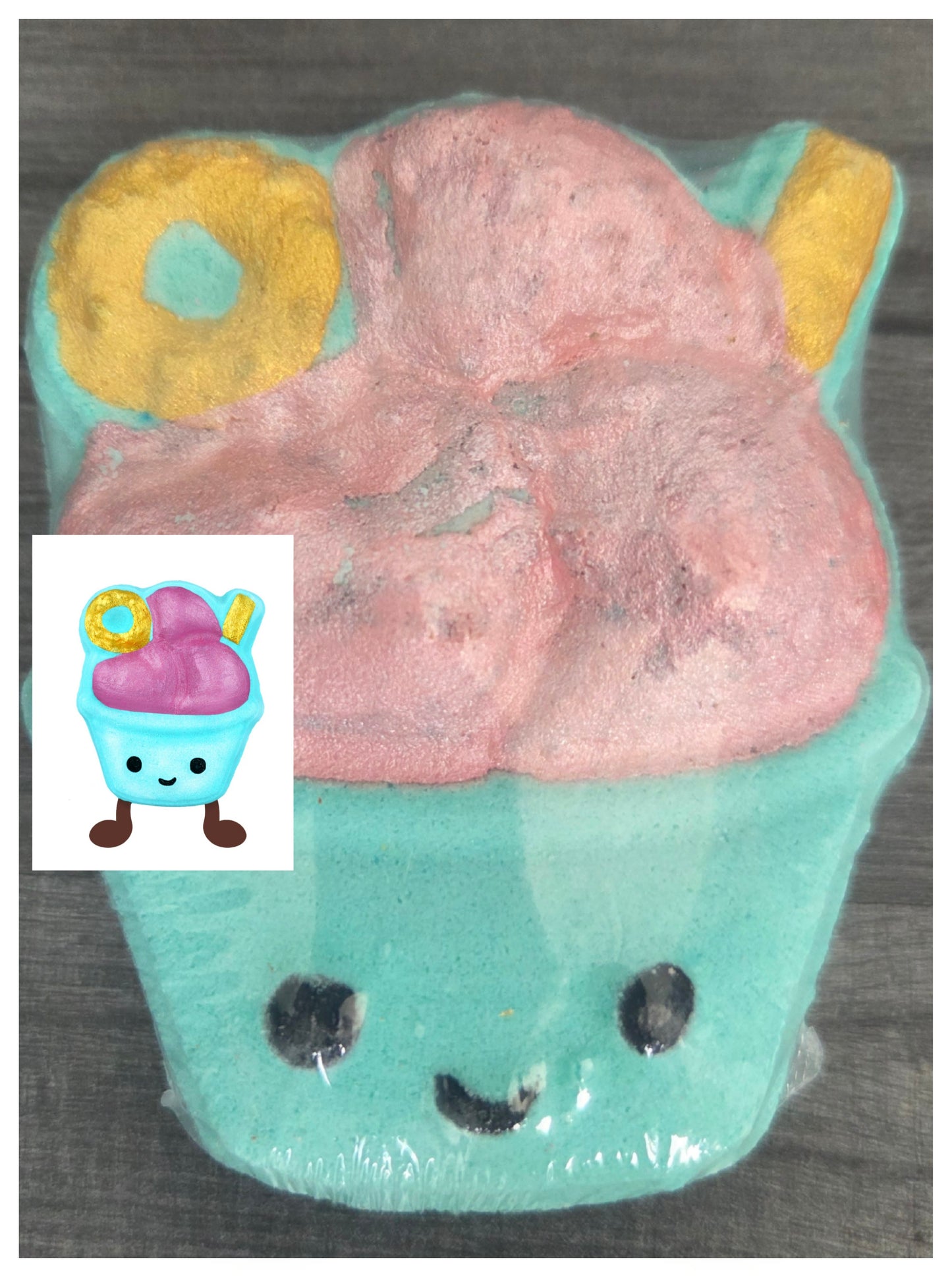Crazy lala's melts gino the Gelato Fizzy Rascal bath blaster bomb cosmetics