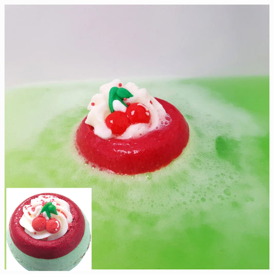Crazy lala's melts CHERRY ON TOP bath blaster bomb cosmetics