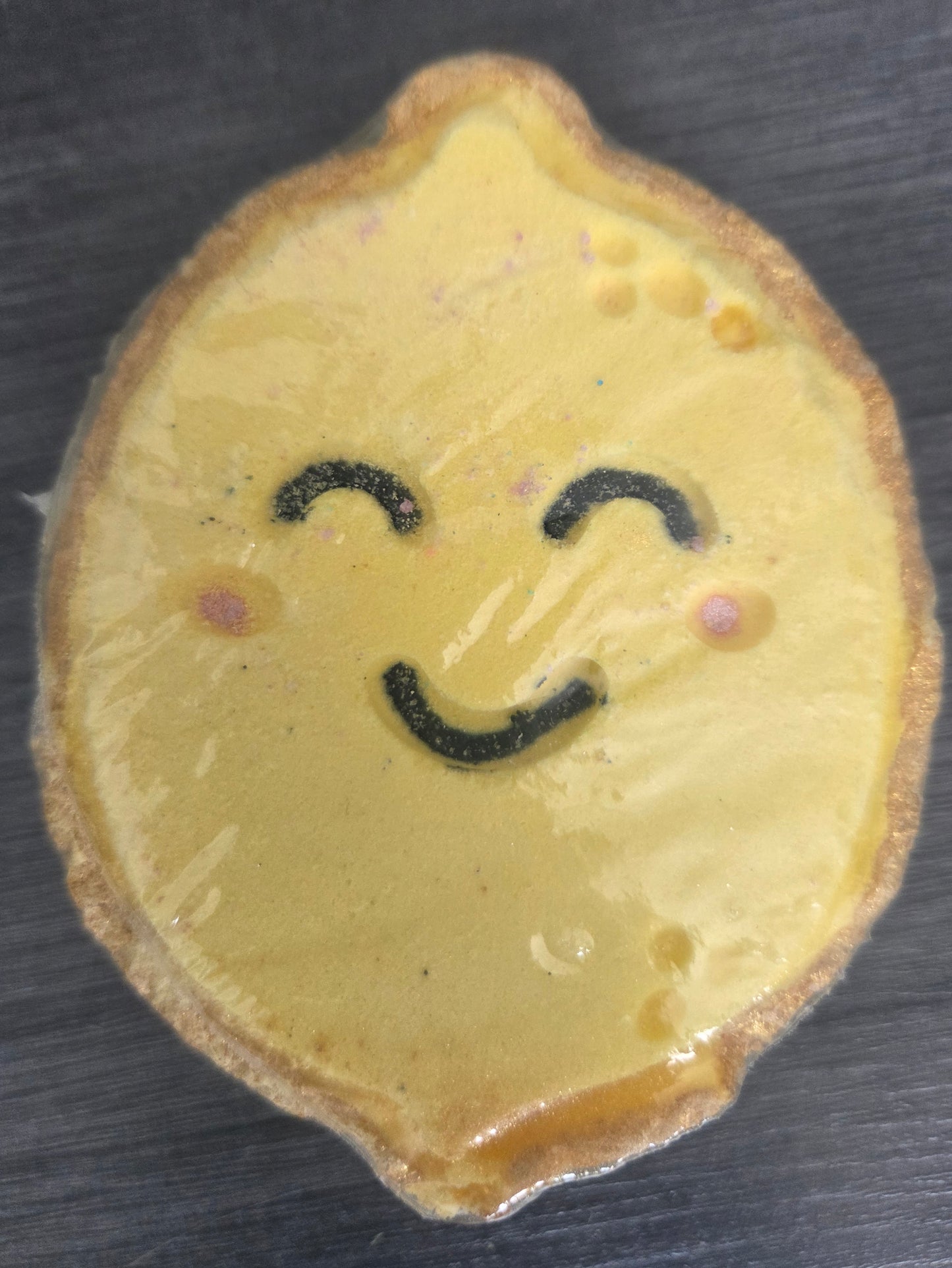 Crazy lala's melts Lennon the Lemon Fizzy Rascal bath blaster bomb cosmetics
