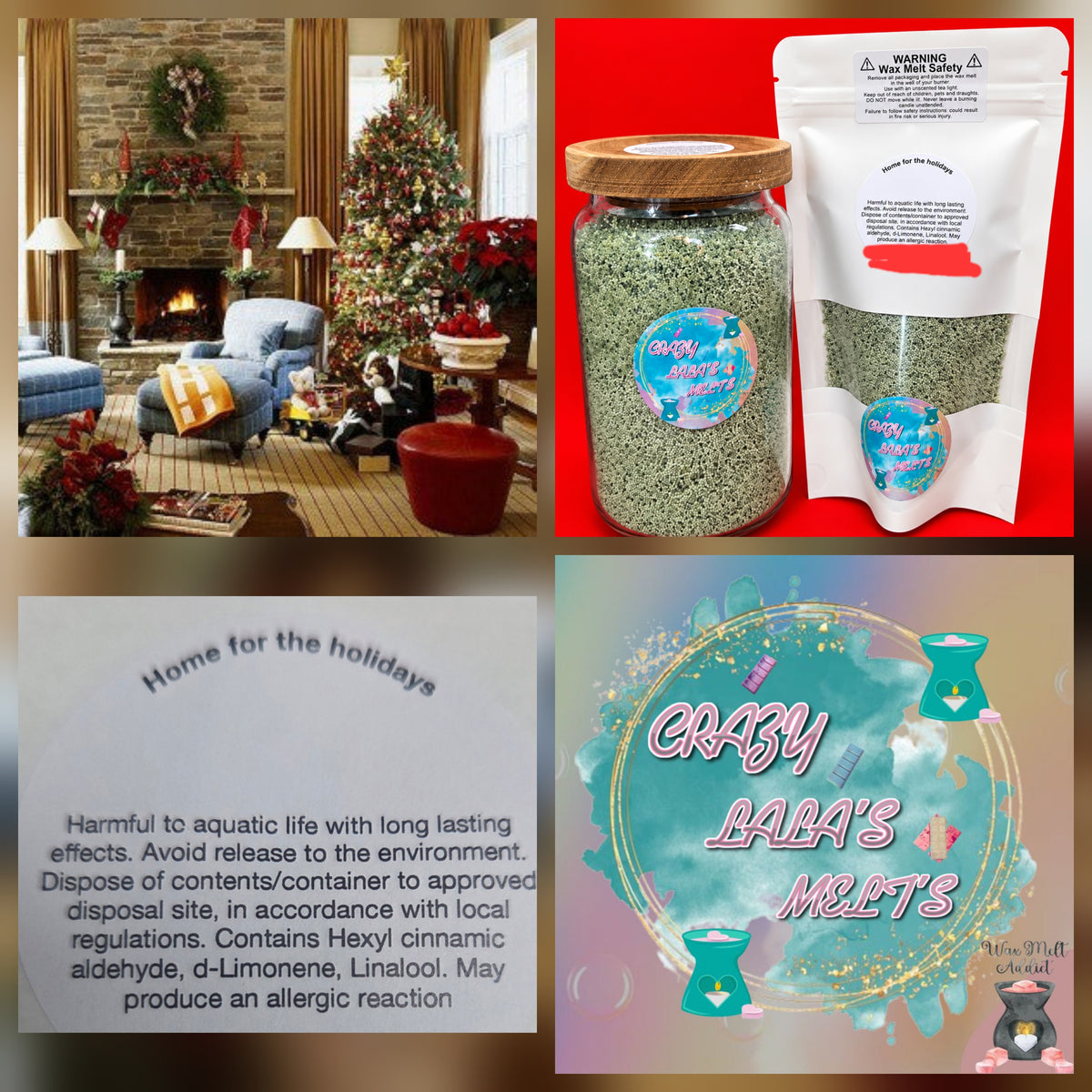 Crazy lala's melts wax melts snowwax home for the holidays