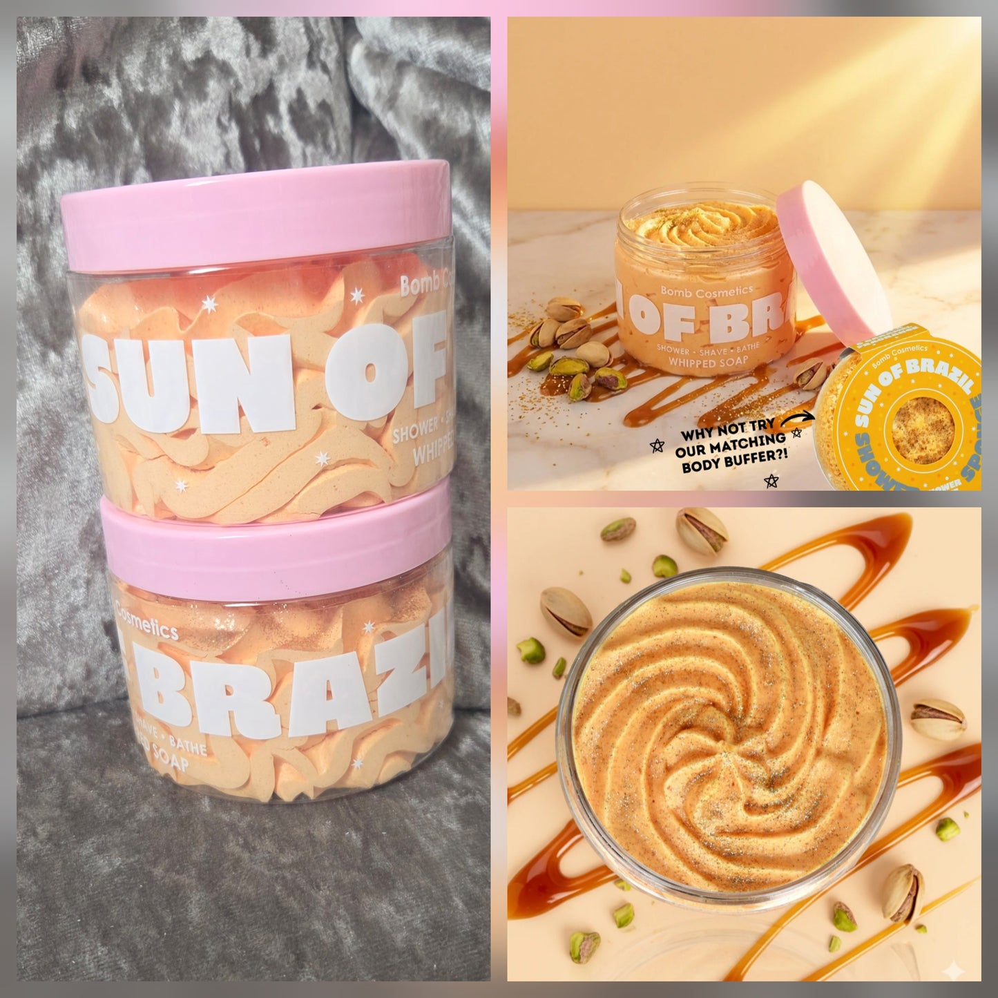 Sun of Brazil Whipped Soap bomb cosmetics crazy lala's melts
