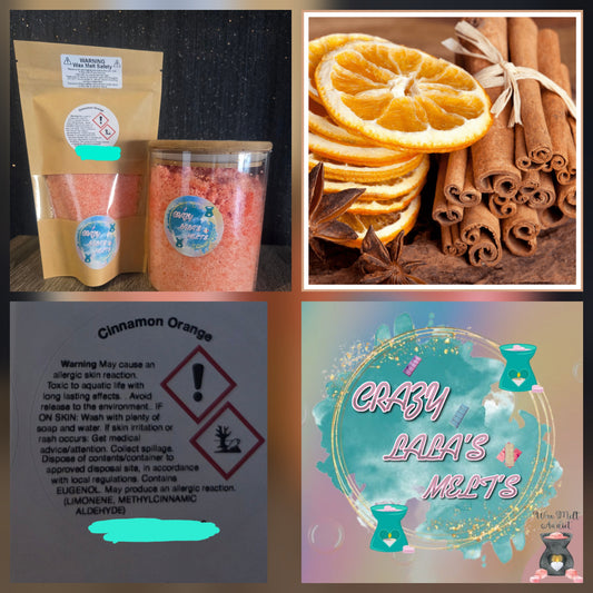 Cinnamon orange wax melts snowwax christmas crazy lala's melts