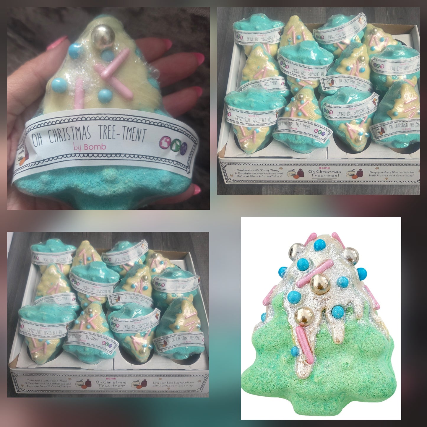 Crazy lala's melts OH CHRISTMAS TREE-TMENT Christmas bath blaster bomb cosmetics