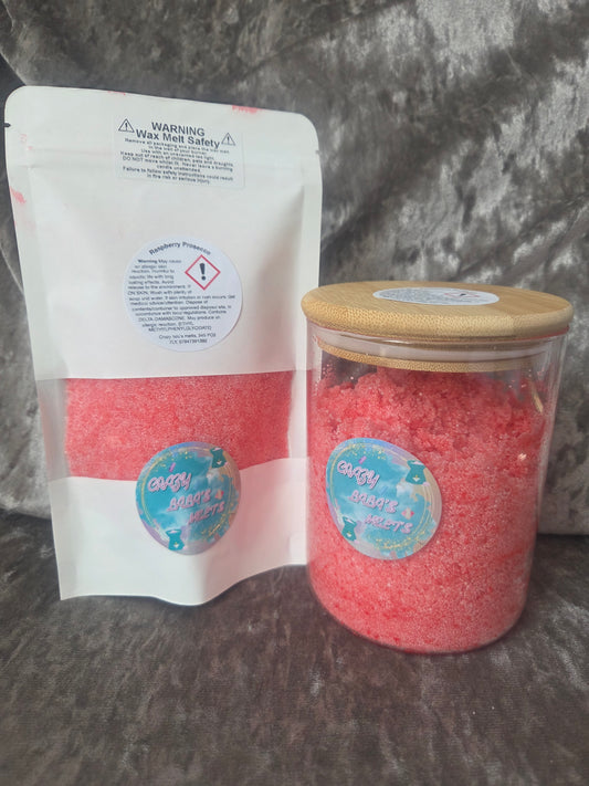 Raspberry prosecco wax melts snowwax crazy lala's melts