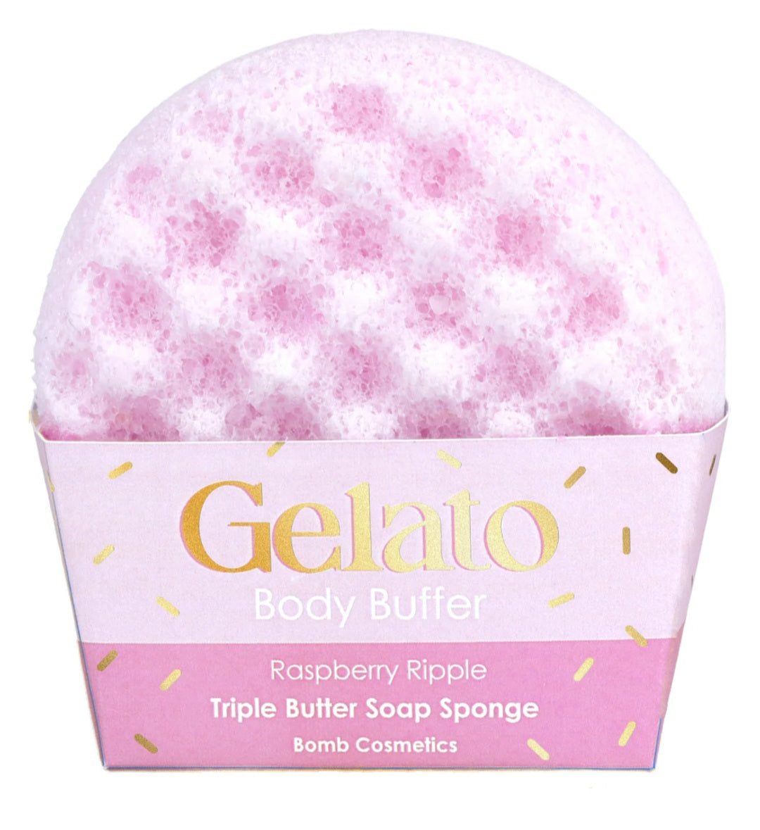 Raspberry Ripple Gelato body buffer bomb cosmetics crazy lala's melts
