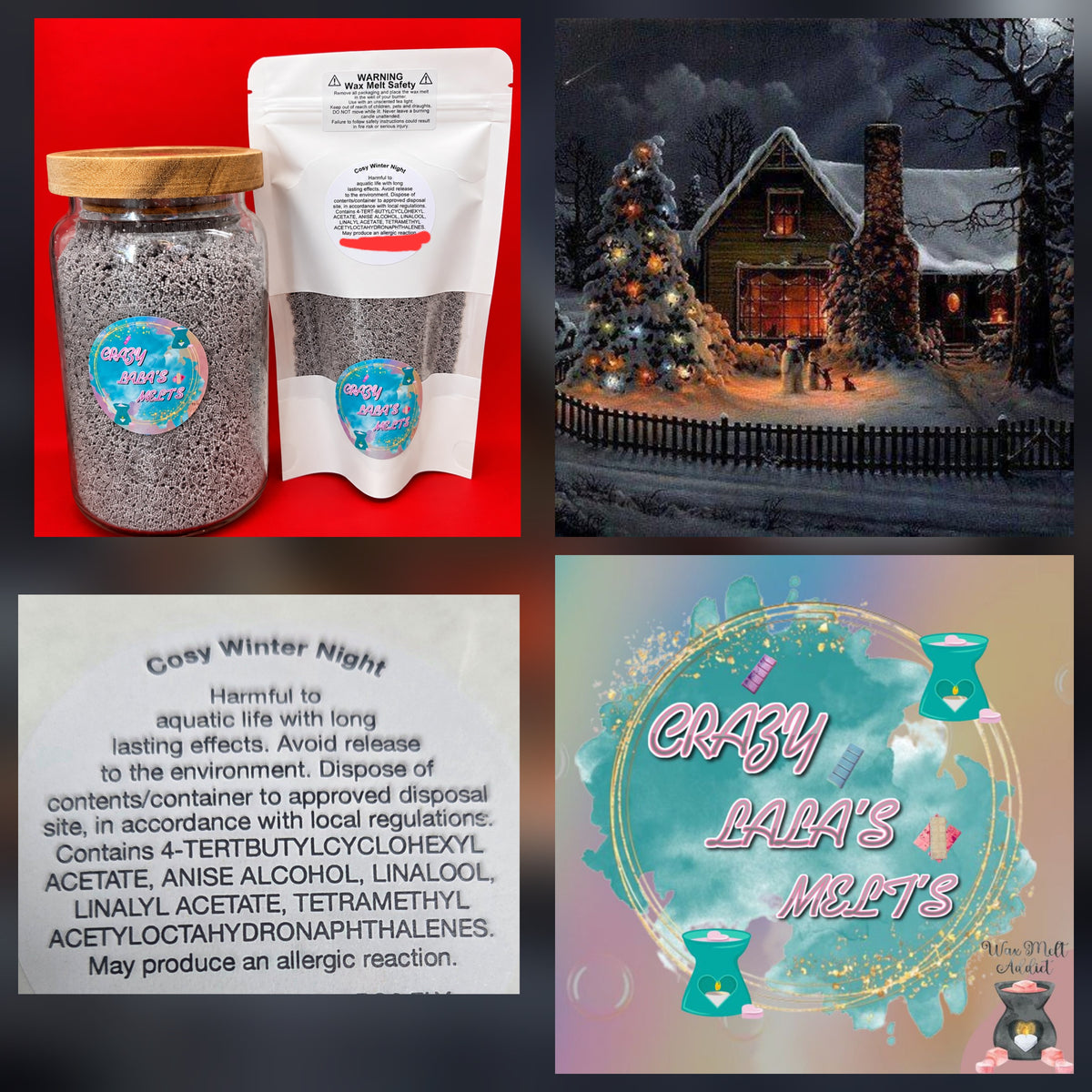 Crazy lala's melts wax melts snowwax cosy winter nights