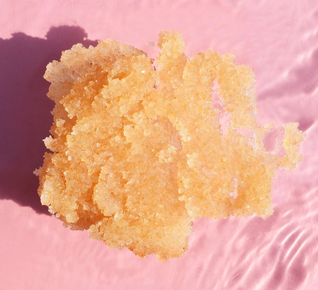 Pink marmalade body scrub bomb cosmetics crazy lala's melts