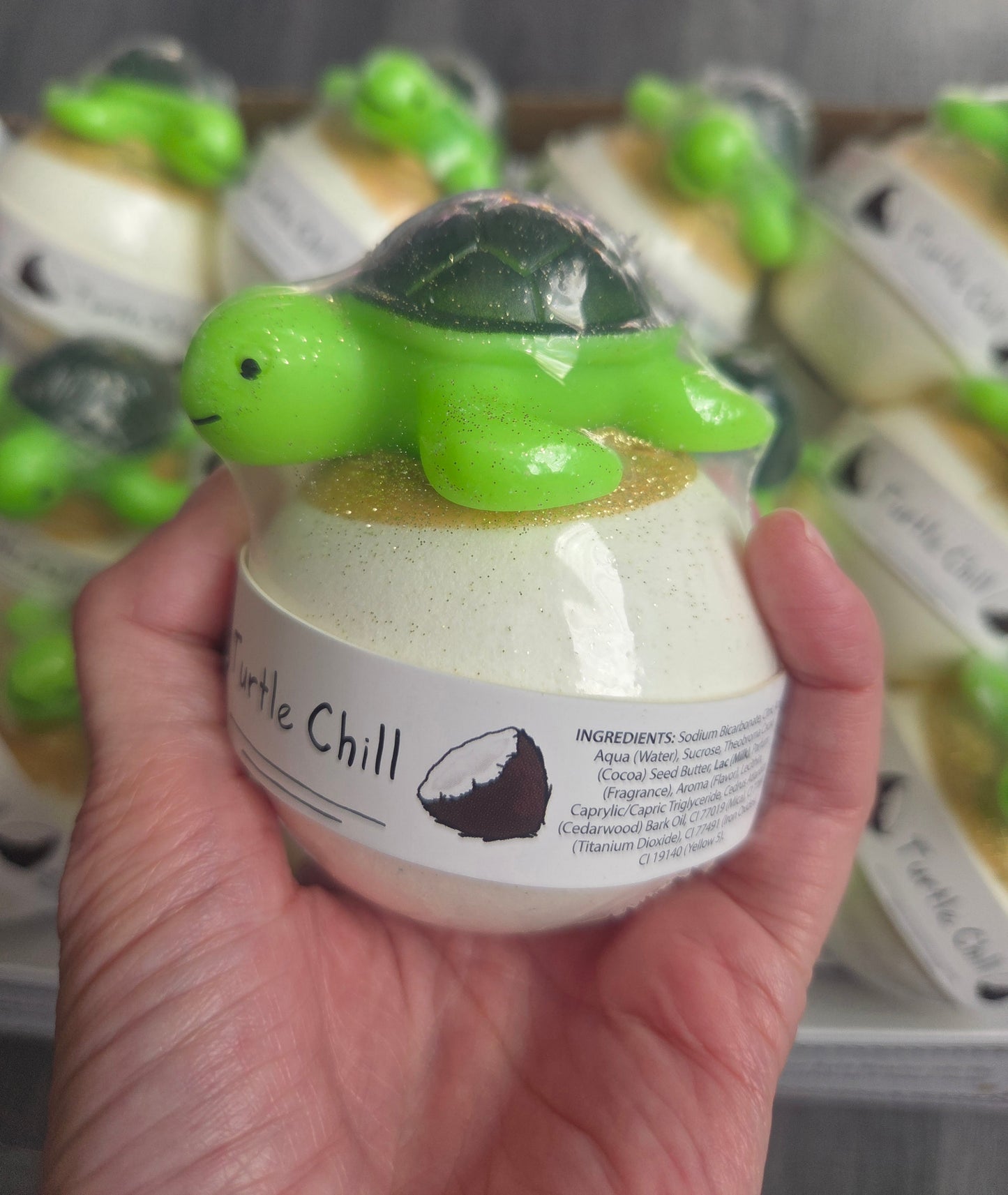 CRAZY LALA'S MELTS BATHBOMBS Turtle Chill bath blaster bomb cosmetics