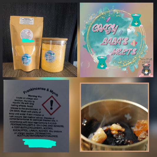 Frankincense & myrrh wax melts snowwax Christmas crazy lala's melts