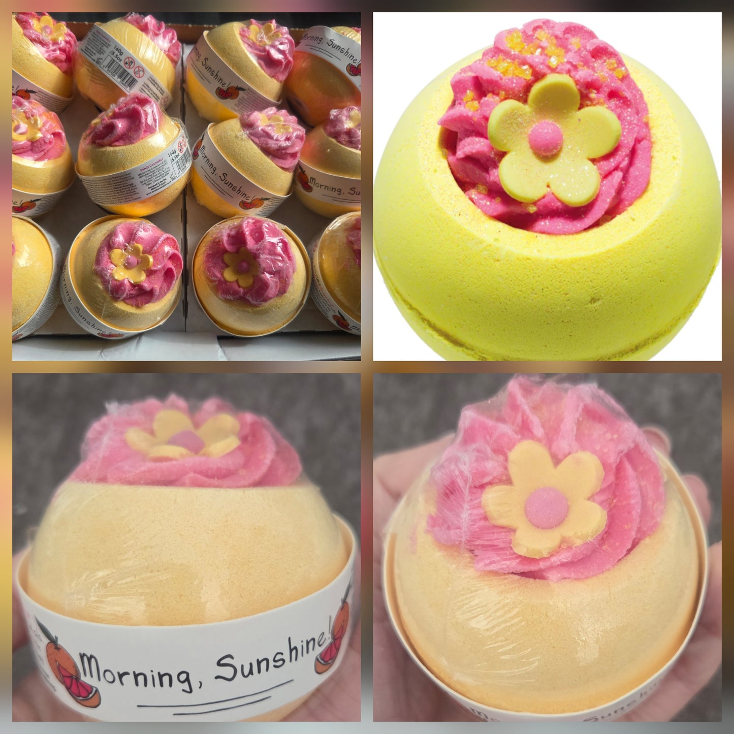 CRAZY LALA'S MELTS BATHBOMBS MORNING SUNSHINE BATH BLASTERS BOMB COSMETICS