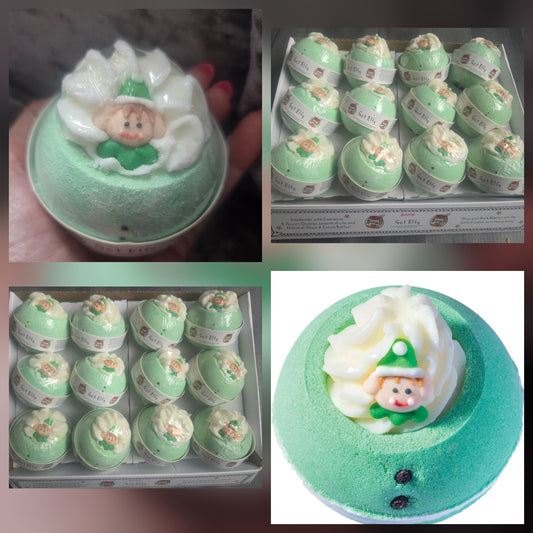 Crazy lala's melts GET ELFY Christmas bath blaster bomb cosmetics
