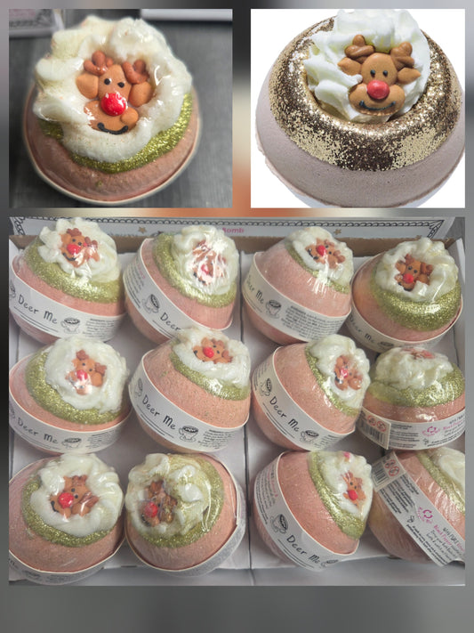 Crazy lala's melts DEER ME  Christmas bath blaster bomb cosmetics