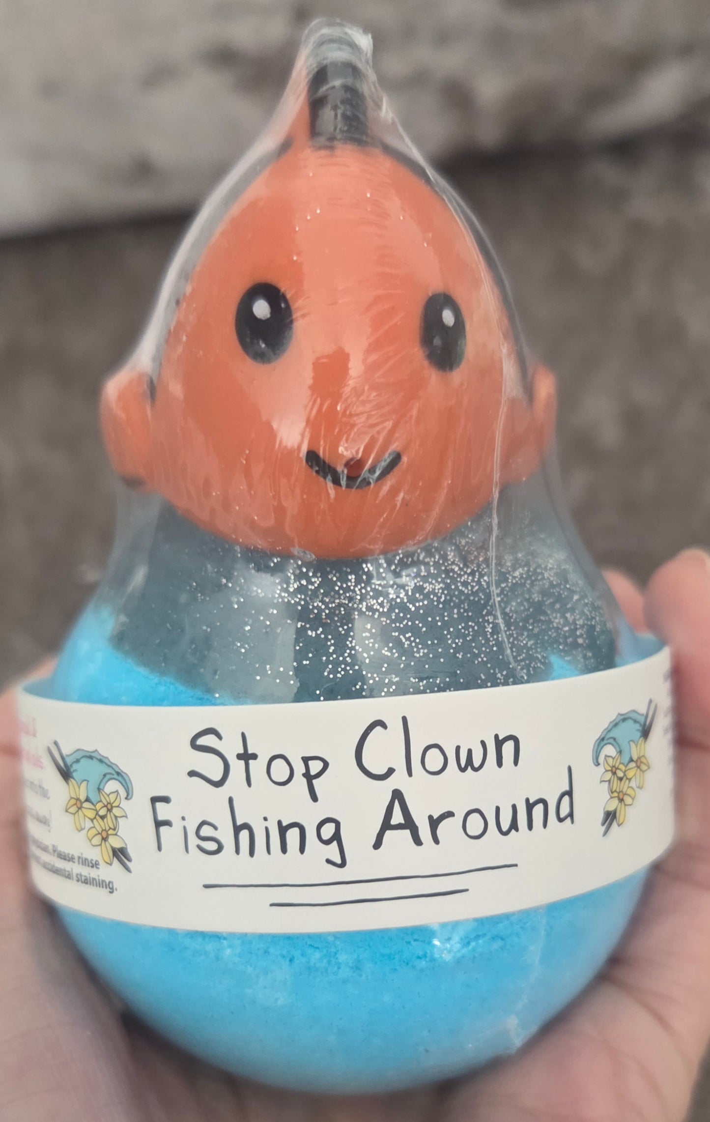 CRAZY LALA'S MELTS BATHBOMBS STOP CLOWN FISHING AROUND BATH BLASTERS BOMB COSMETICS