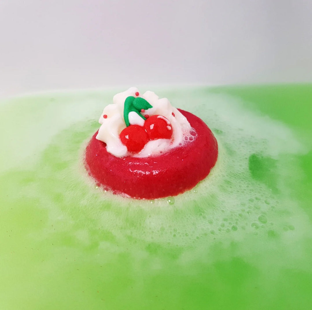 Crazy lala's melts CHERRY ON TOP bath blaster bomb cosmetics