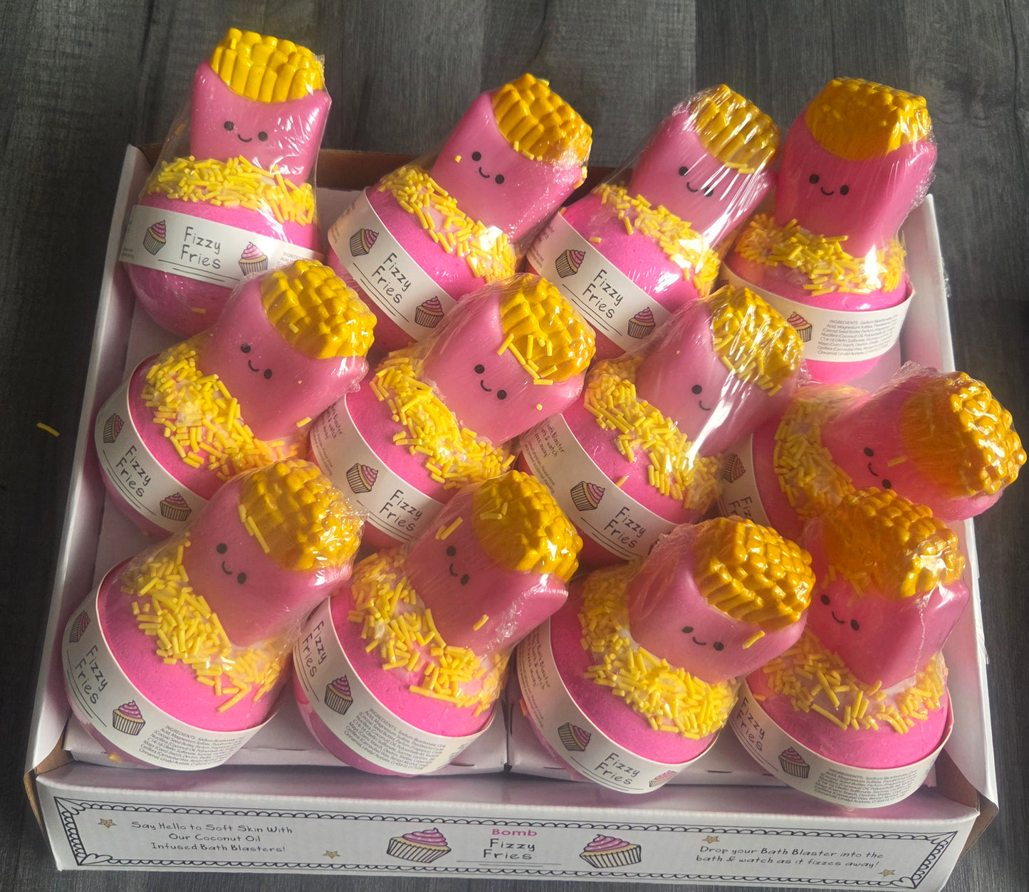 Crazy lala's melts fizzy fries toy bath blaster bomb cosmetics