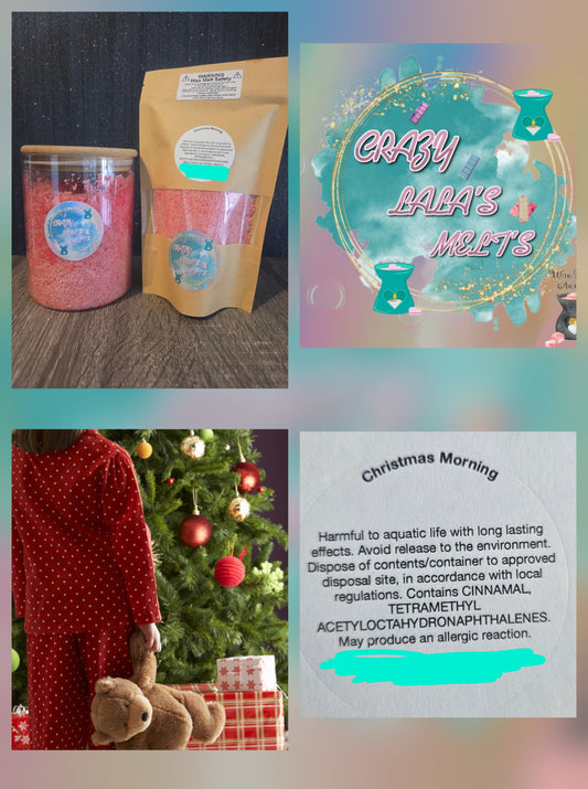 CHRISTMAS MORNING WAX MELTS SNOWWAX Christmas crazy lala's melts