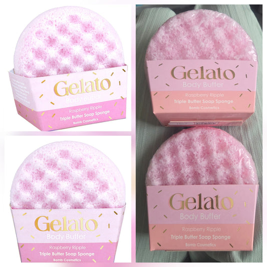 Raspberry Ripple Gelato body buffer bomb cosmetics crazy lala's melts