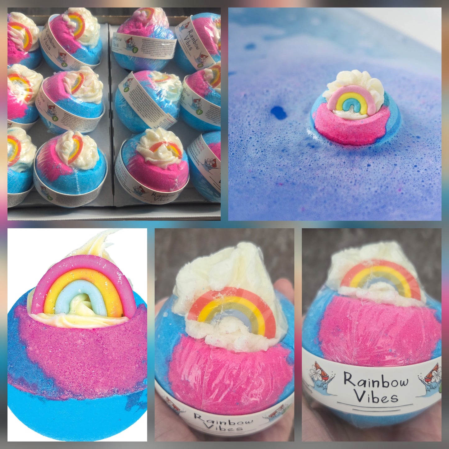 CRAZY LALA'S MELTS BATHBOMBS RAINBOW VIBES BATH BLASTERS BOMB COSMETICS