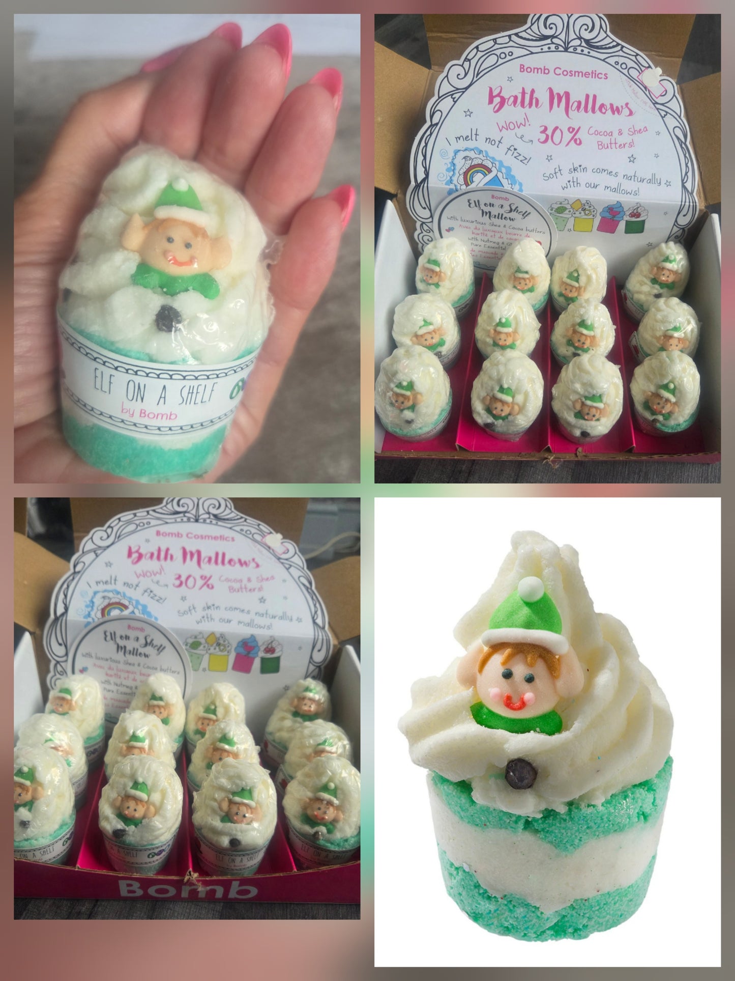 Crazy lala's melts ELF ON THE SHELF Christmas bath mallows bomb cosmetics